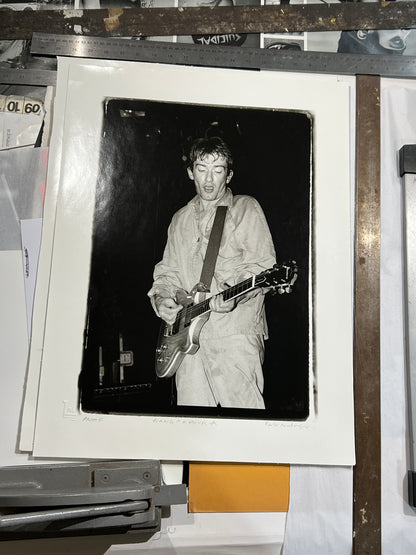 Andy Gill Gang of Four Marquee London 1979 My Early Photographs silver gelatin darkroom print signed with blind stamp by Peter Anderson