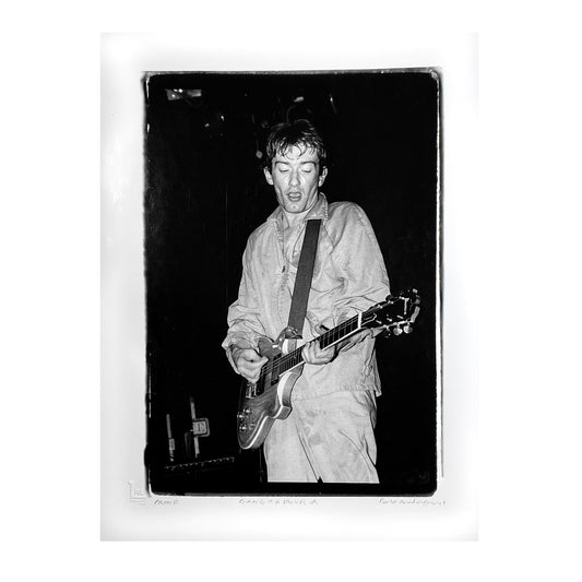 Andy Gill Gang of Four Marquee, London 1979 My Early Photographs silver gelatin darkroom print signed with blind stamp by Peter Anderson
